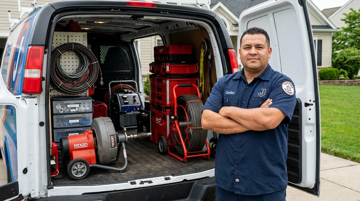 Professional drain cleaning equipment and Johns Plumbing LLC plumber in Littleton