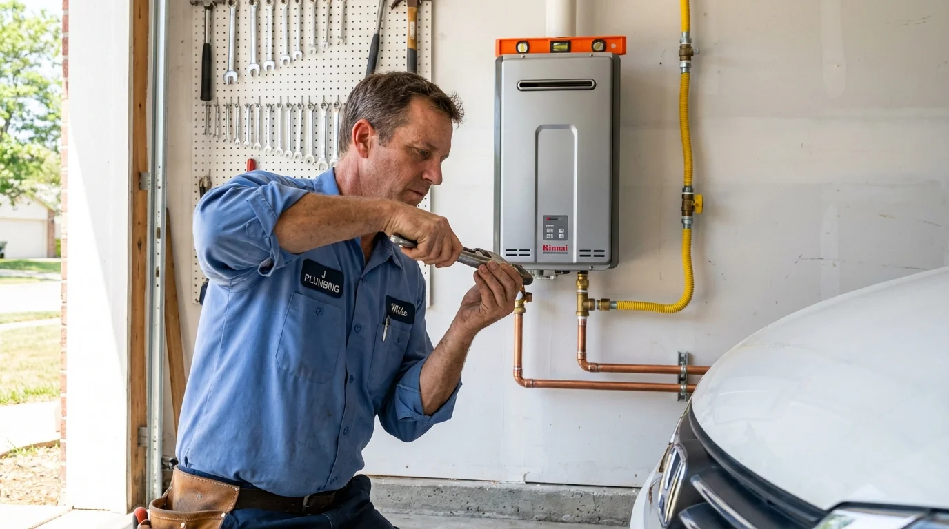Tankless water heater installation by a Johns Plumbing LLC plumber in Littleton